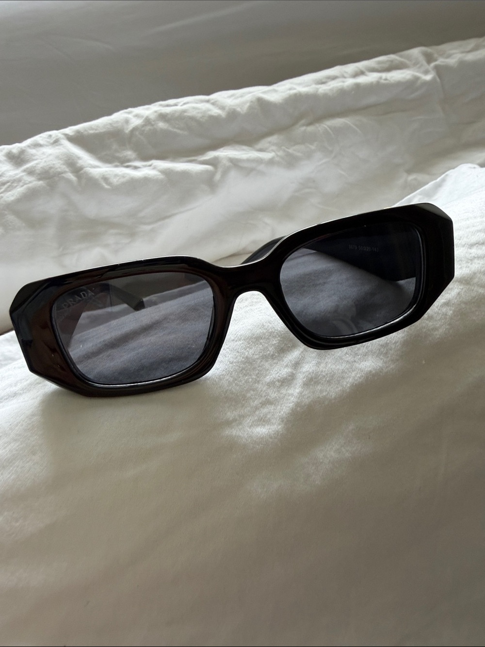 Prada Brown Black Geometric Women's Sunglasses